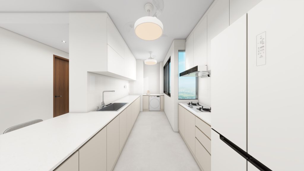 Tengah Parc Clover 4-Room Design A (Kitchen, Master Bedroom, and Bathroom Cabinets)
