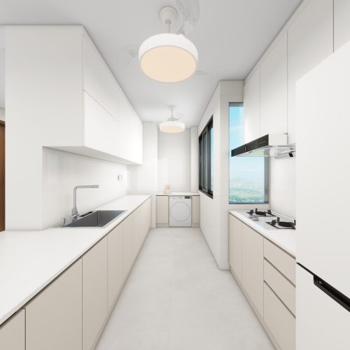 Tengah Parc Clover 4-Room Design A (Kitchen, Master Bedroom, and Bathroom Cabinets)