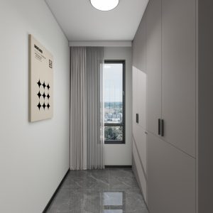 Bedroom 2 Full Height Space Saving Beds with Storage Cabinet (7 feet)