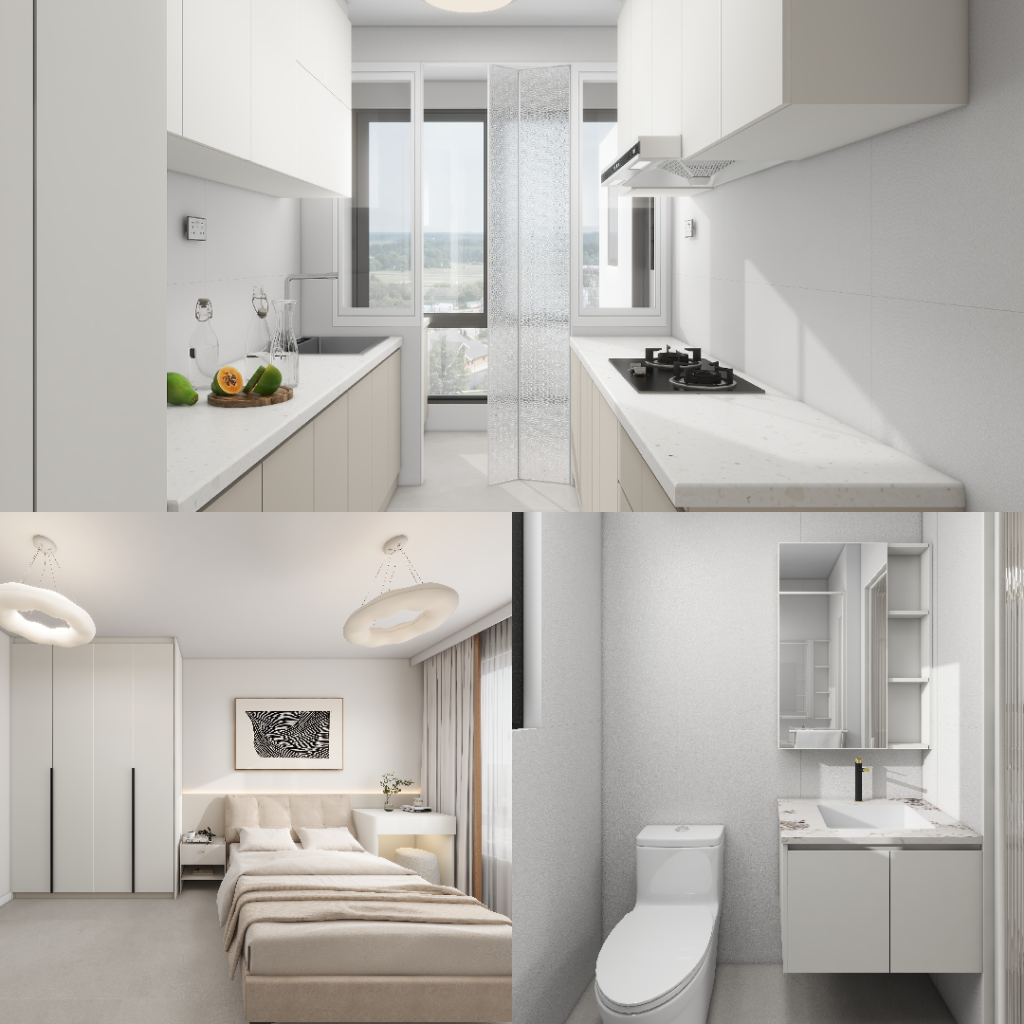 Grove Spring 5-Room Design A (Kitchen, Master Bedroom, and Bathroom Cabinets)