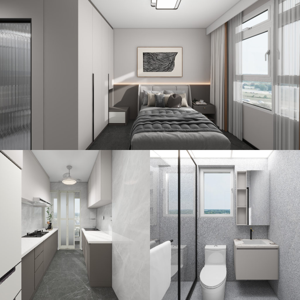 Tengah Parc Glen 5-Room Design C (Kitchen, Master Bedroom, and Bathroom Cabinets)