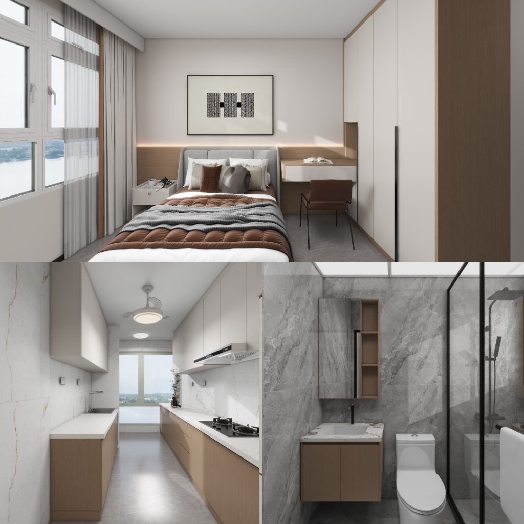 Tengah Parc Glen 5-Room Design B (Kitchen, Master Bedroom, and Bathroom Cabinets)