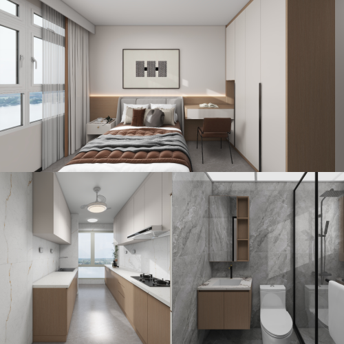 Tengah Parc Glen 5-Room Design B (Kitchen, Master Bedroom, and Bathroom Cabinets)