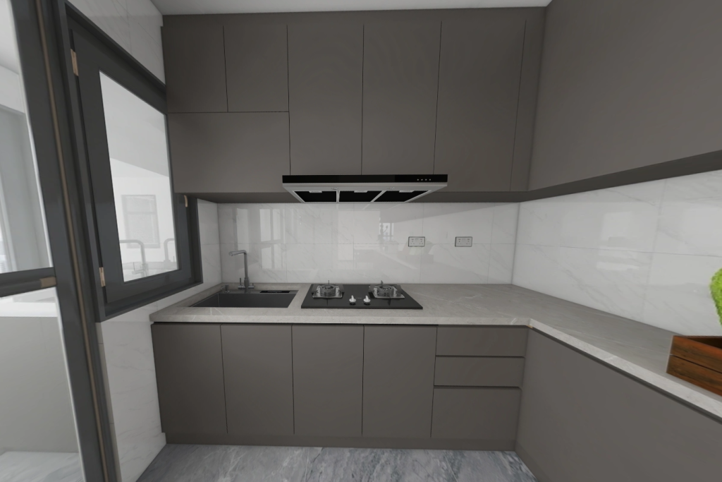 Punggol Point Cove 4-Room Design C (Kitchen, Master Bedroom, and Bathroom Cabinets)