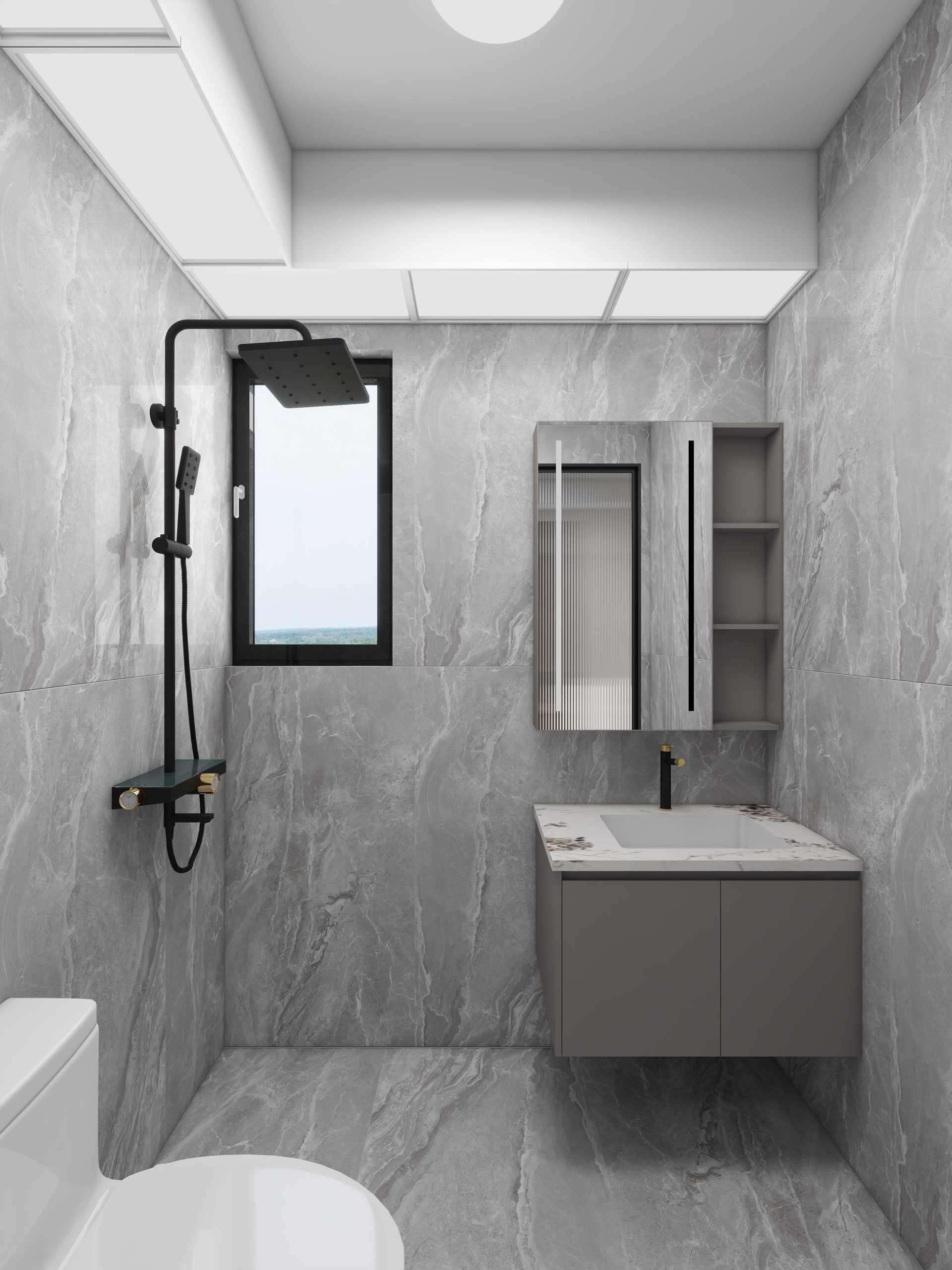 Common Bathroom Top & Bottom Cabinets (5 feet)