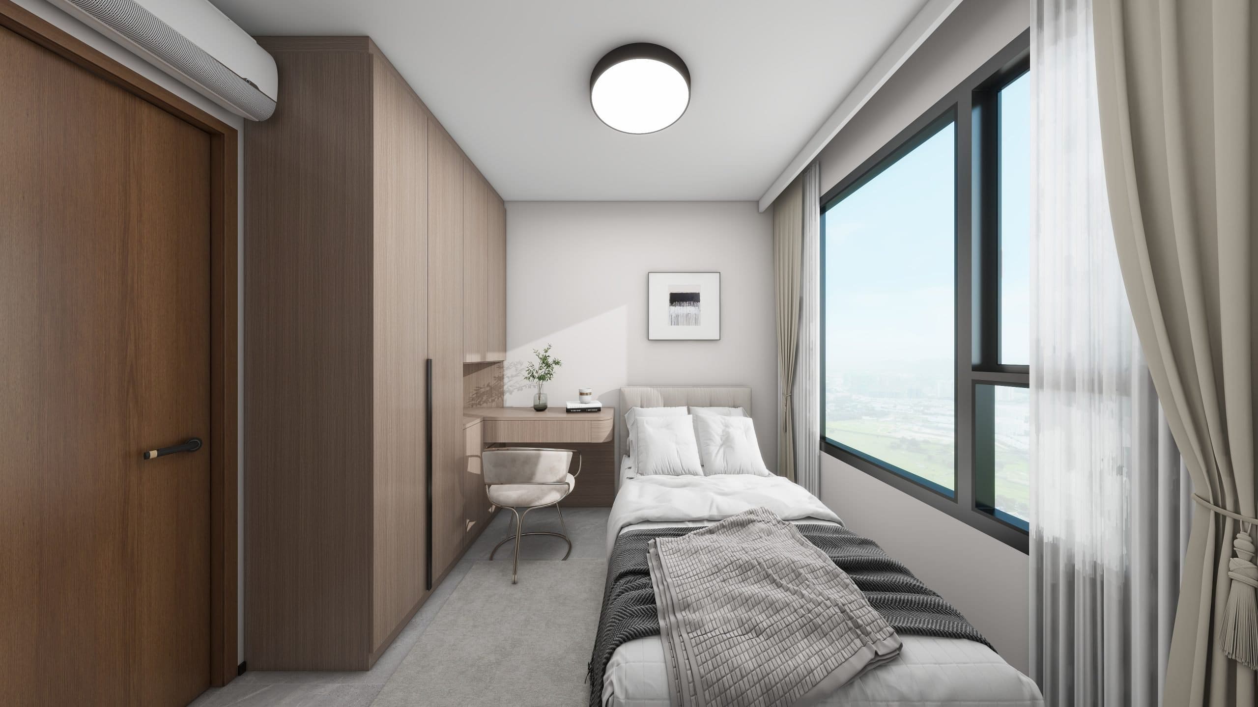 Bedroom 1 Casement Wardrobe with Dressing Table (7 feet)