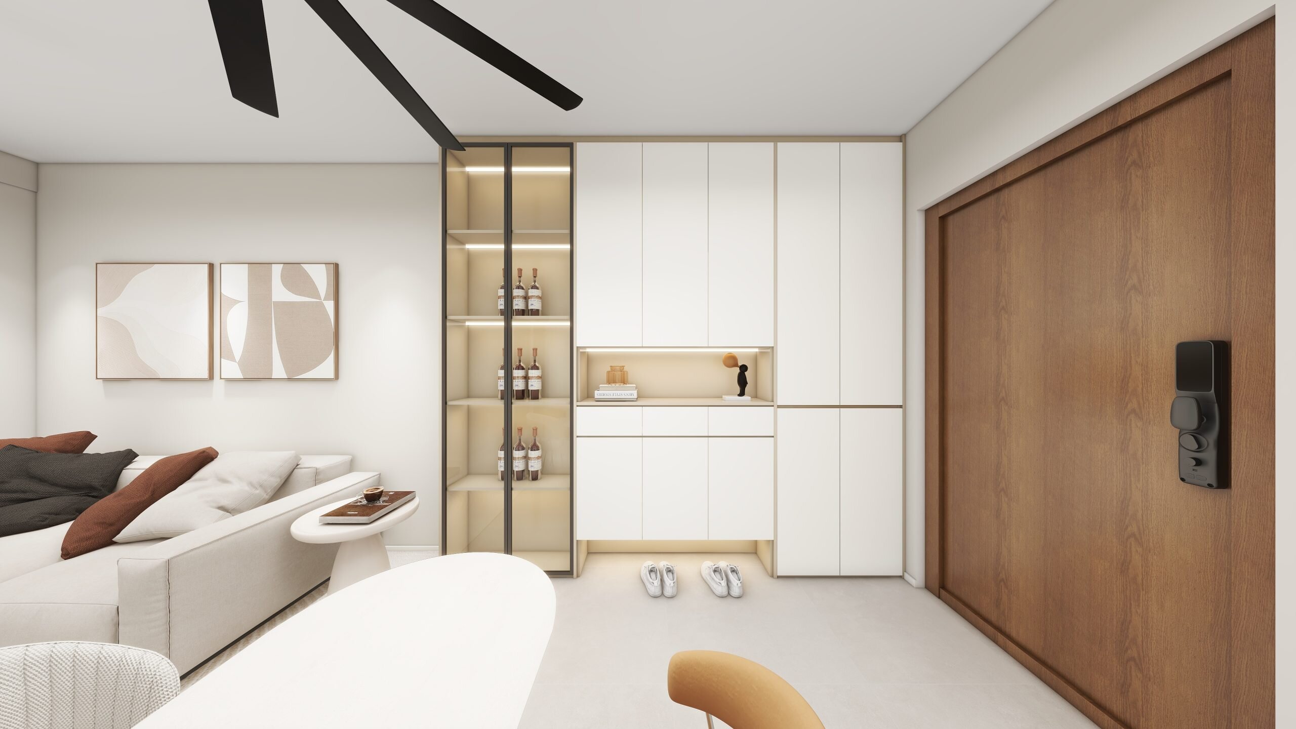 Foyer Full Height Storage & Display cabinet (11 feet)