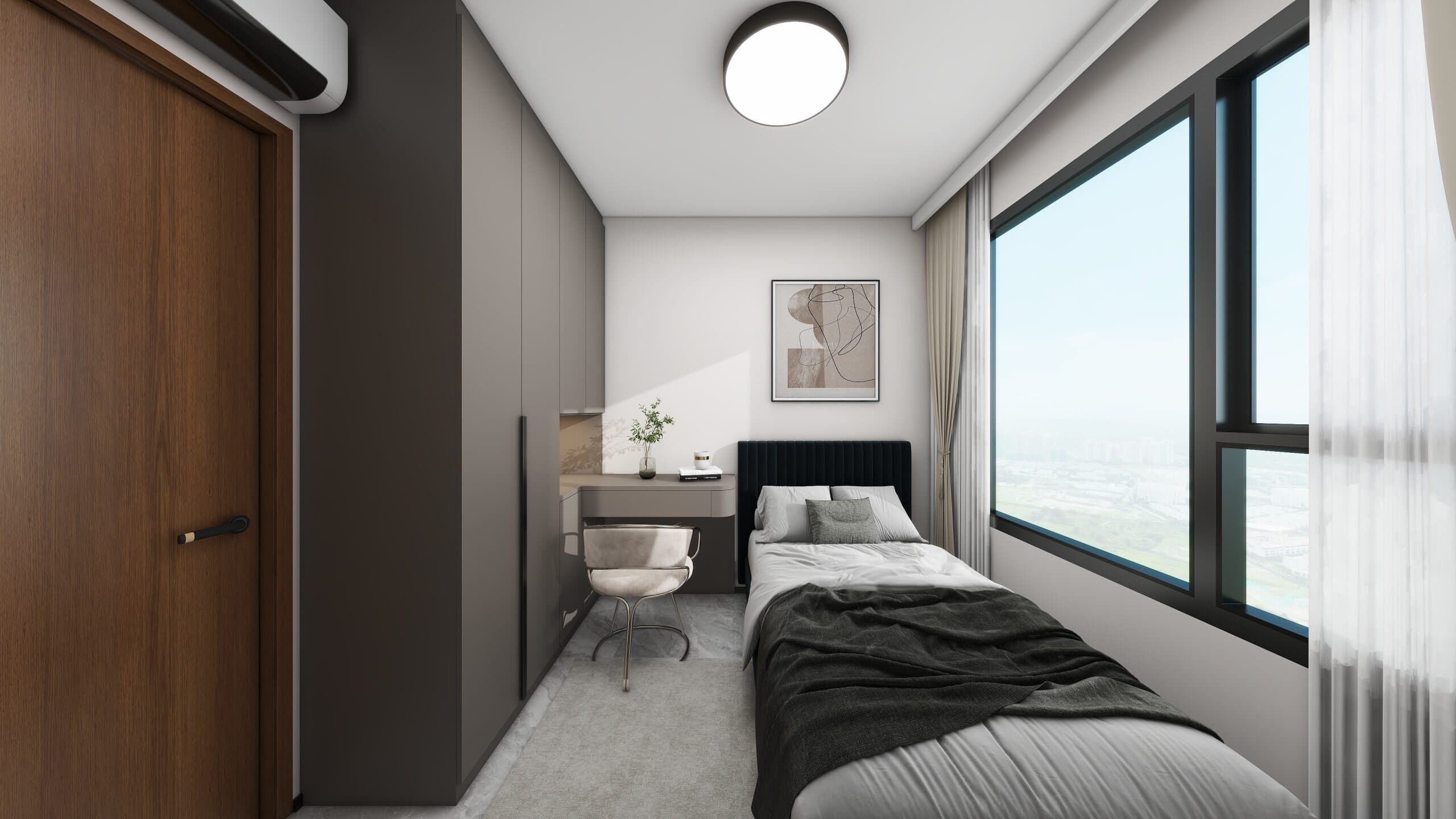Bedroom 1 Casement Wardrobe with Dressing Table (7 feet)