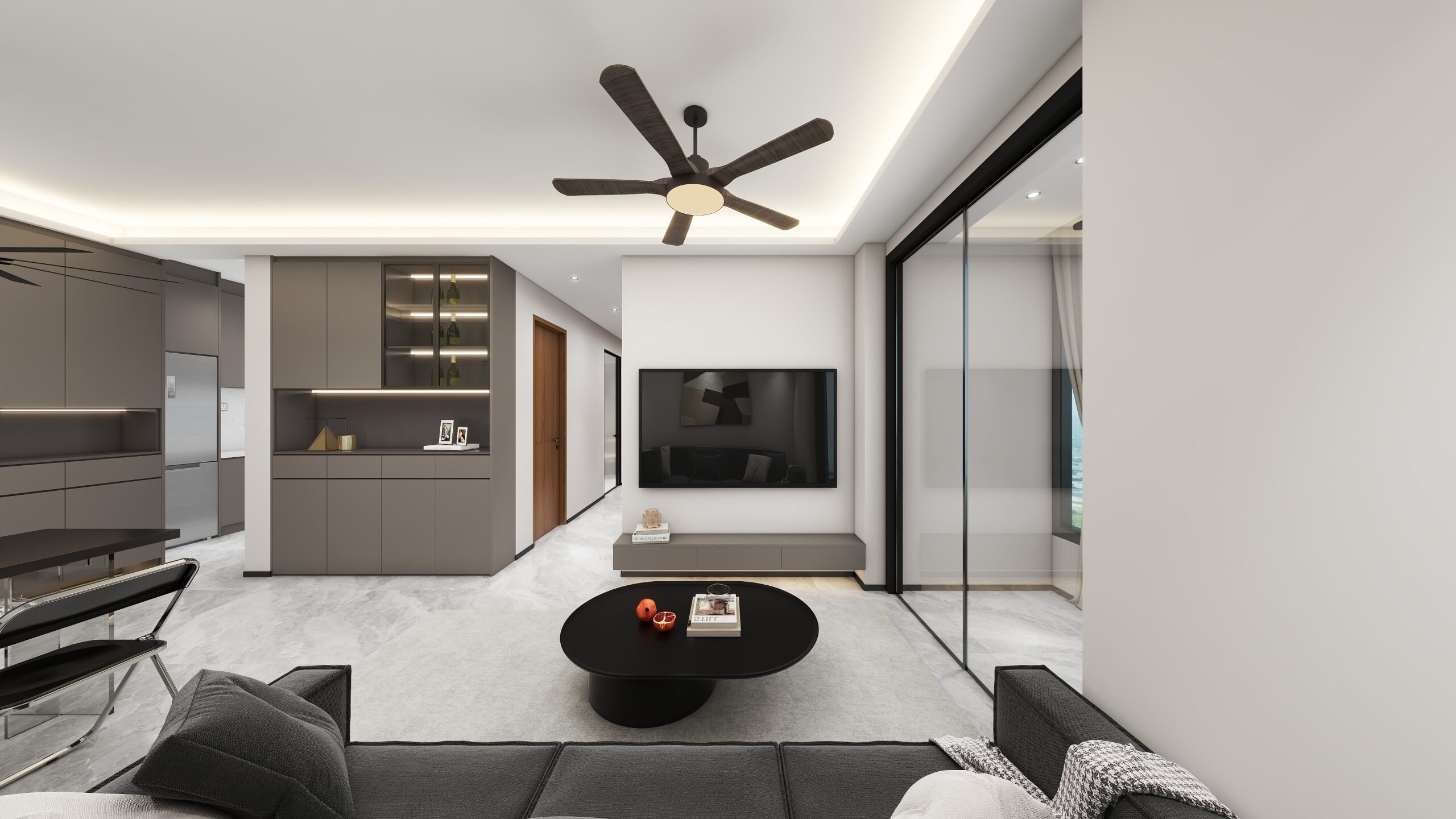 Living Suspended Tv Console (6 feet)