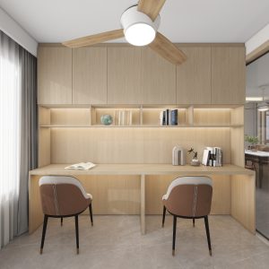 Study Room Top Hung Cabinet with Study Table  (20 feet)