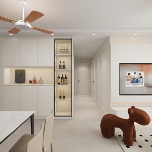 Living Suspended Tv Console & Feature Wall  (7 feet)