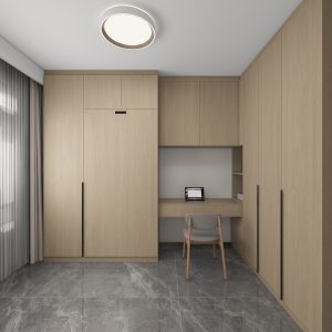 Bedroom 2 Space Saving Beds with Casement Wardrobe with Open Shelves (15.5 feet)