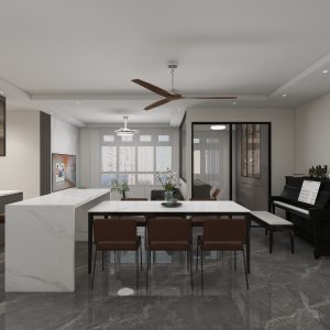Dining Cabinet  with Glass Door (8 feet)