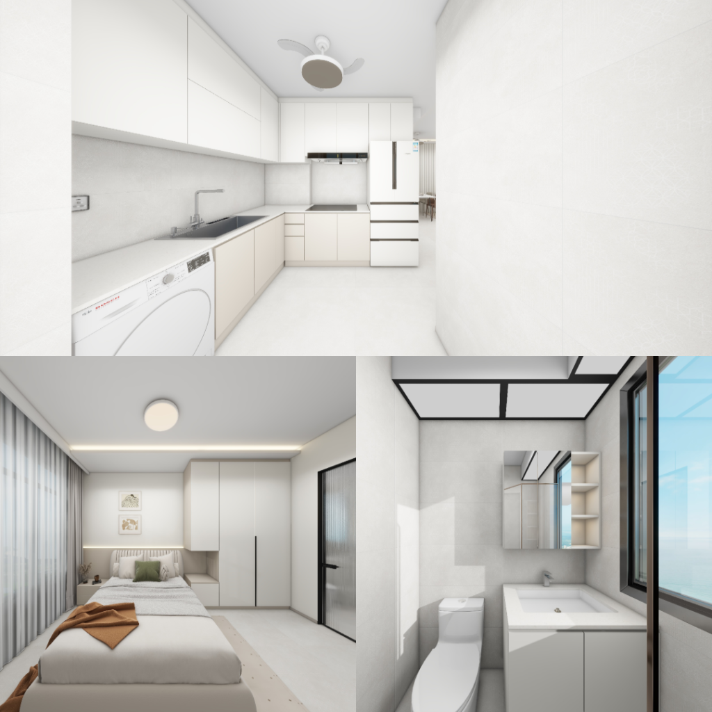 Bartley Beacon 3-Room Design A (Kitchen, Master Bedroom, and Bathroom Cabinets)