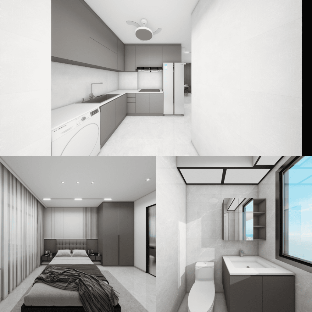 Bartley Beacon 3-Room Design C (Kitchen, Master Bedroom, and Bathroom Cabinets)