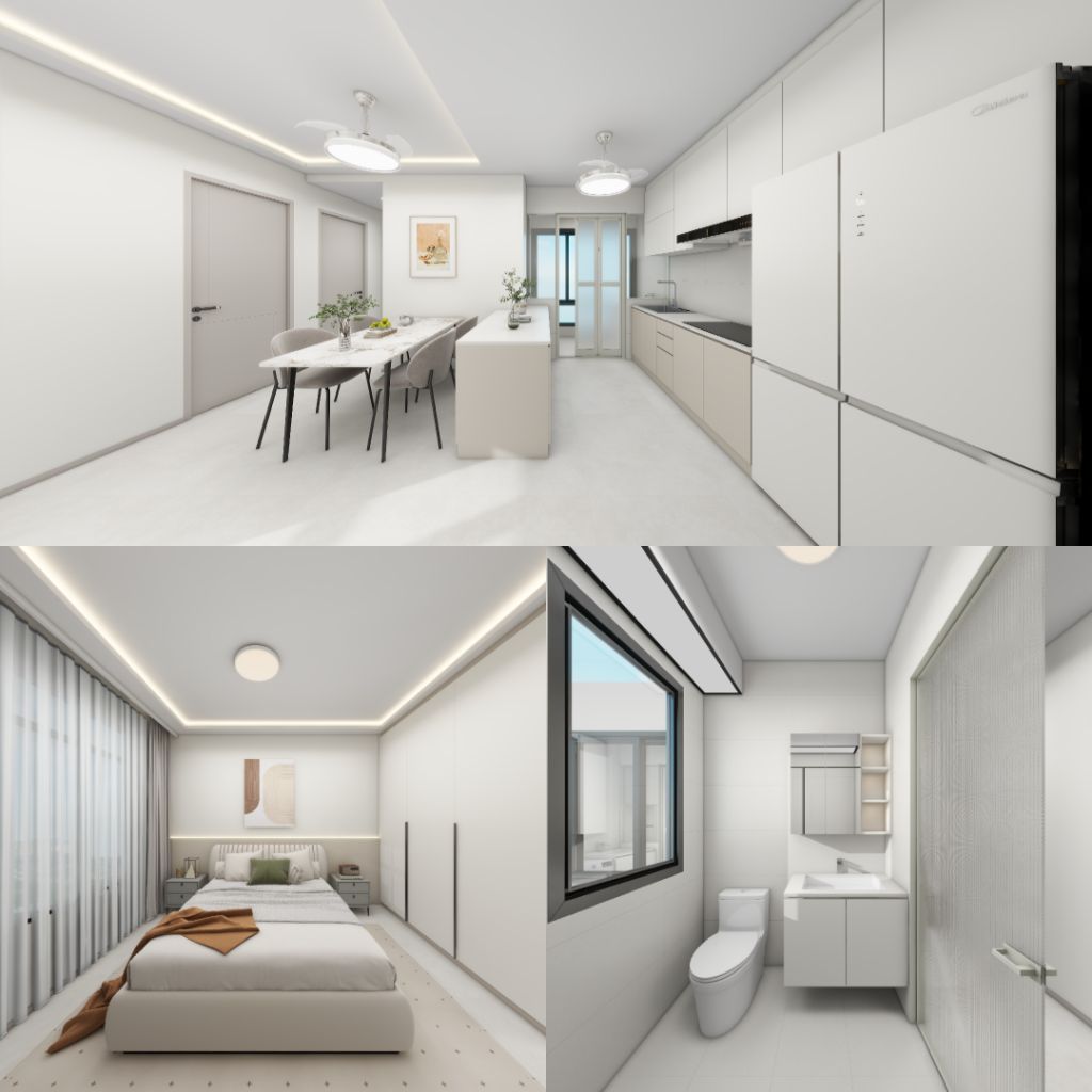 Bartley Beacon 4-Room Design A (Kitchen, Master Bedroom, and Bathroom Cabinets)