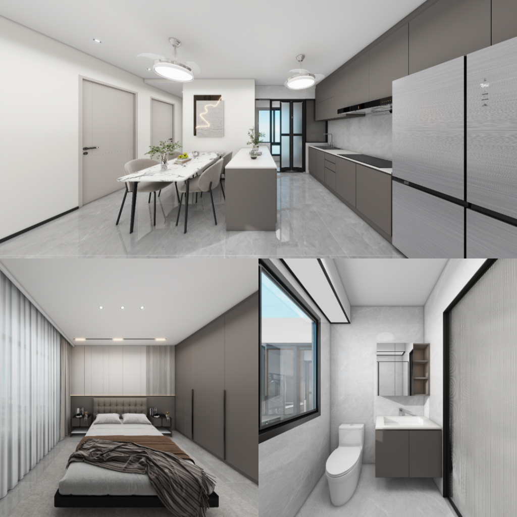 Bartley Beacon 4-Room Design C (Kitchen, Master Bedroom, and Bathroom Cabinets)