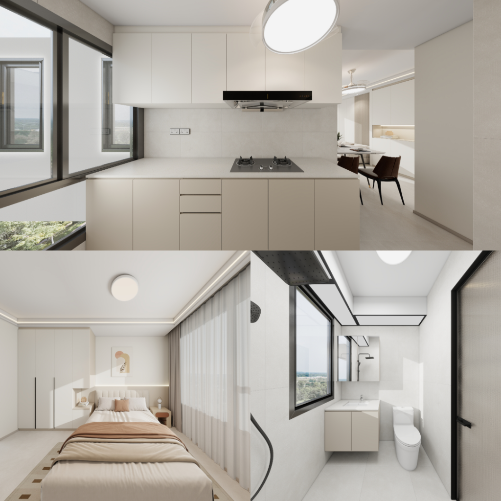 Dakota One 3-Room Design A (Kitchen, Master Bedroom, and Bathroom Cabinets)