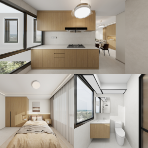 Dakota One 3-Room Design B (Kitchen, Master Bedroom, and Bathroom Cabinets)