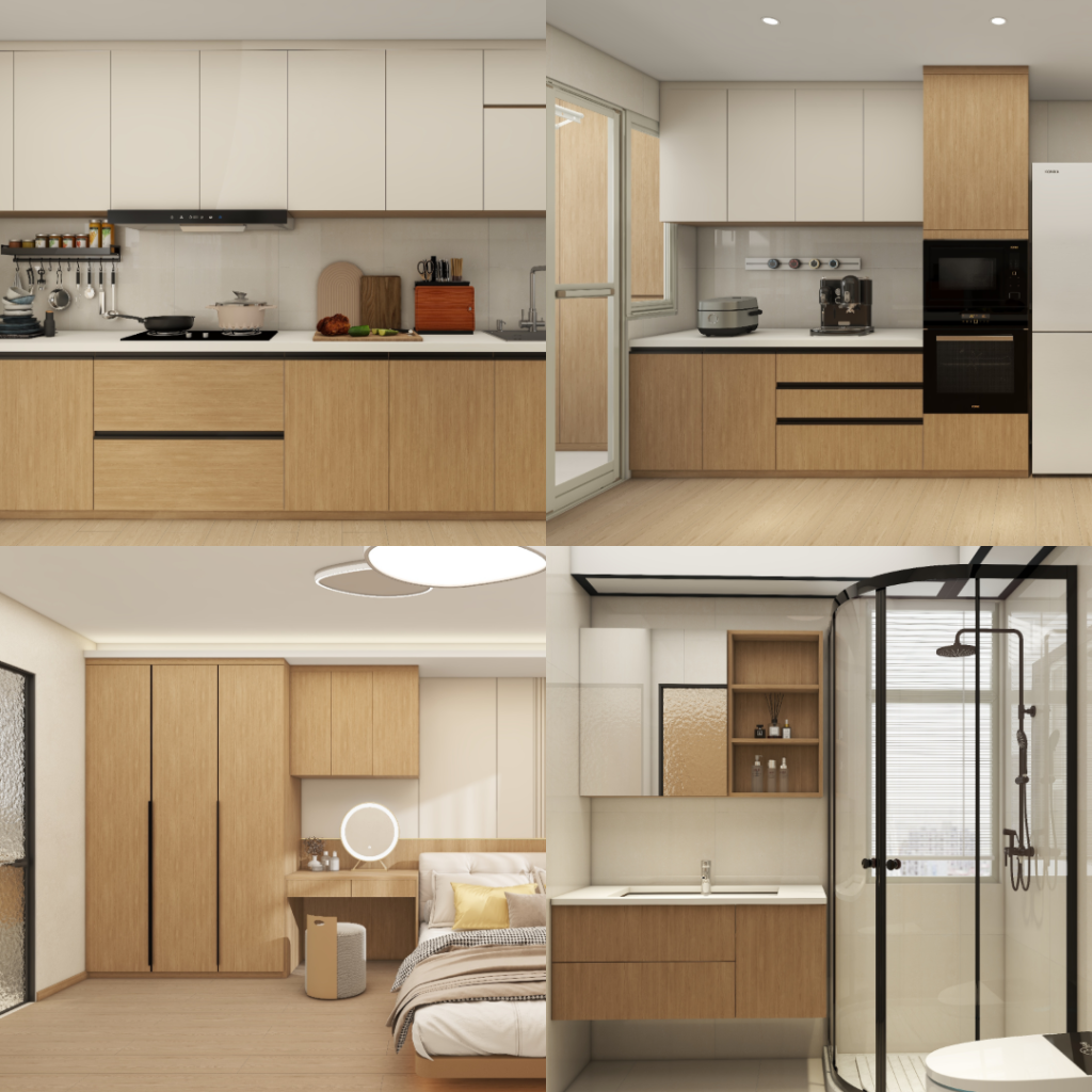 Tengah Garden Bloom 5-Room Design A (Kitchen, Master Bedroom, and Bathroom Cabinets)