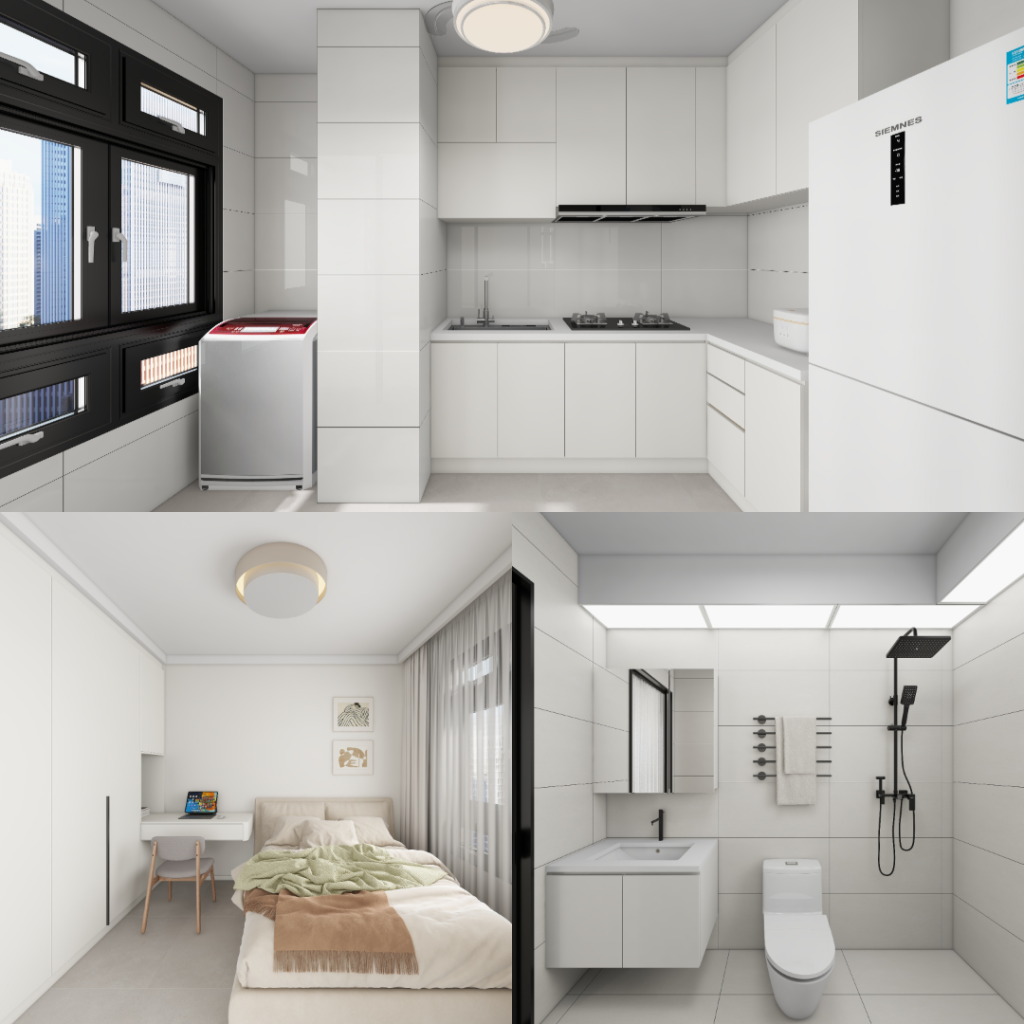 Tengah Parc Woods 2-Room Design A (Kitchen, Master Bedroom, and Bathroom Cabinets)