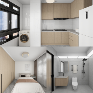 Tengah Parc Woods 2-Room Design B (Kitchen, Master Bedroom, and Bathroom Cabinets)