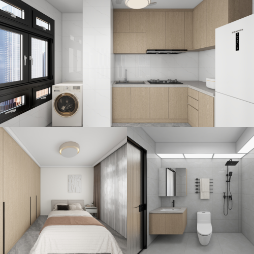 Tengah Parc Woods 2-Room Design B (Kitchen, Master Bedroom, and Bathroom Cabinets)
