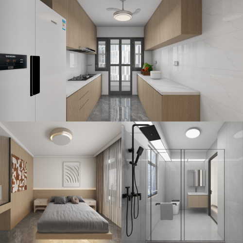 Tengah Parc Woods 4-Room Design B (Kitchen, Master Bedroom, and Bathroom Cabinets)