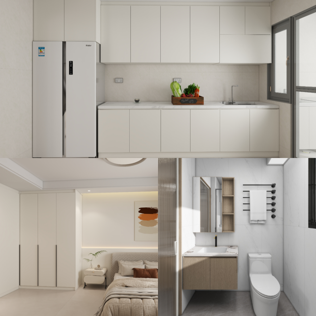 Sembawang Sun Sails 5-Room Design A (Kitchen, Master Bedroom, and Bathroom Cabinets)