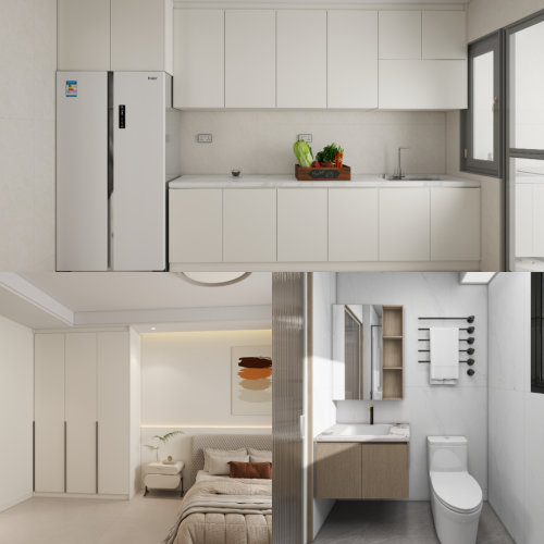 Sembawang Sun Sails 5-Room Design A (Kitchen, Master Bedroom, and Bathroom Cabinets)