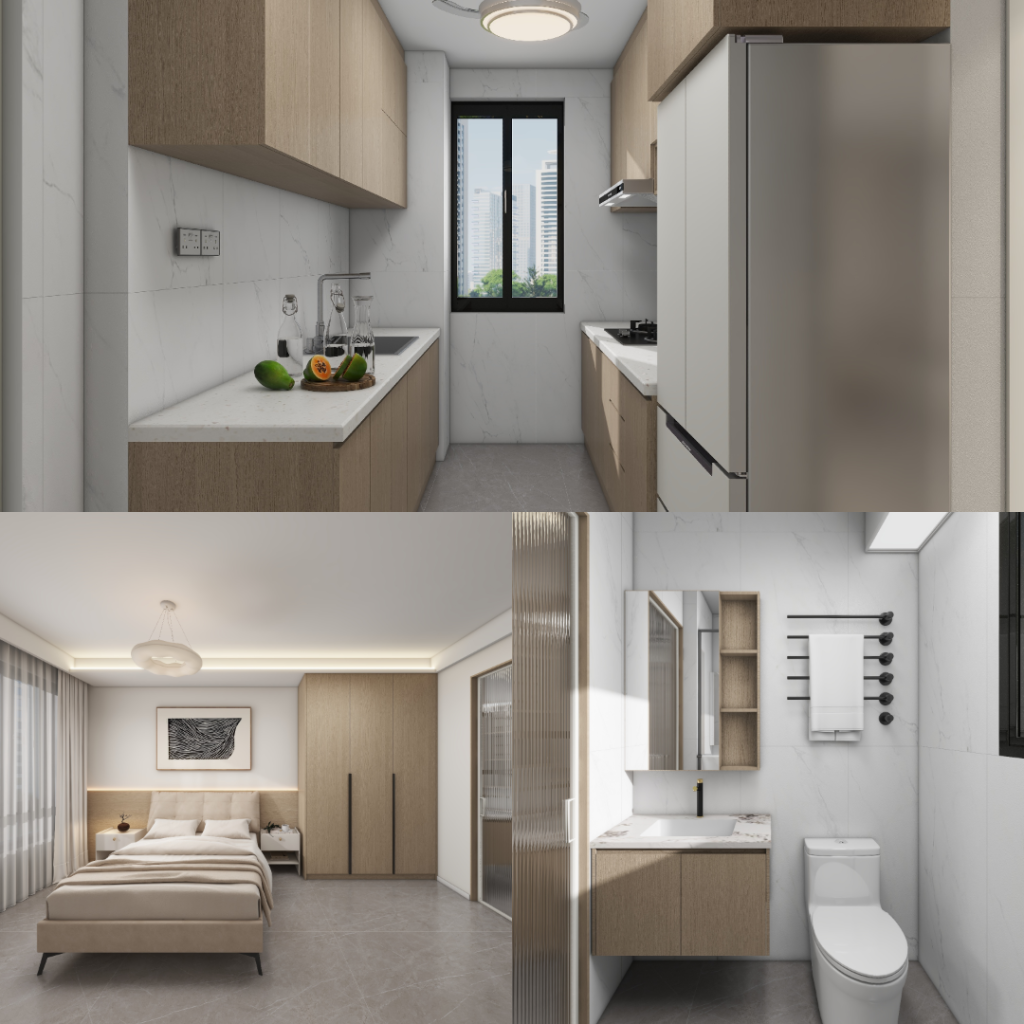 Sembawang Sun Sails 5-Room Design B (Kitchen, Master Bedroom, and Bathroom Cabinets)