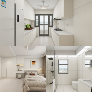 Yishun Boardwalk 5-Room Design A (Kitchen, Master Bedroom, and Bathroom Cabinets)