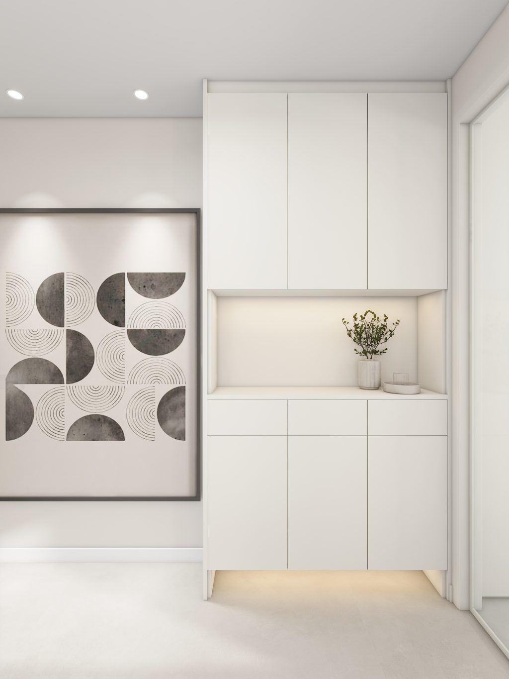 Dining Cabinet  with Open shelves (5 feet)