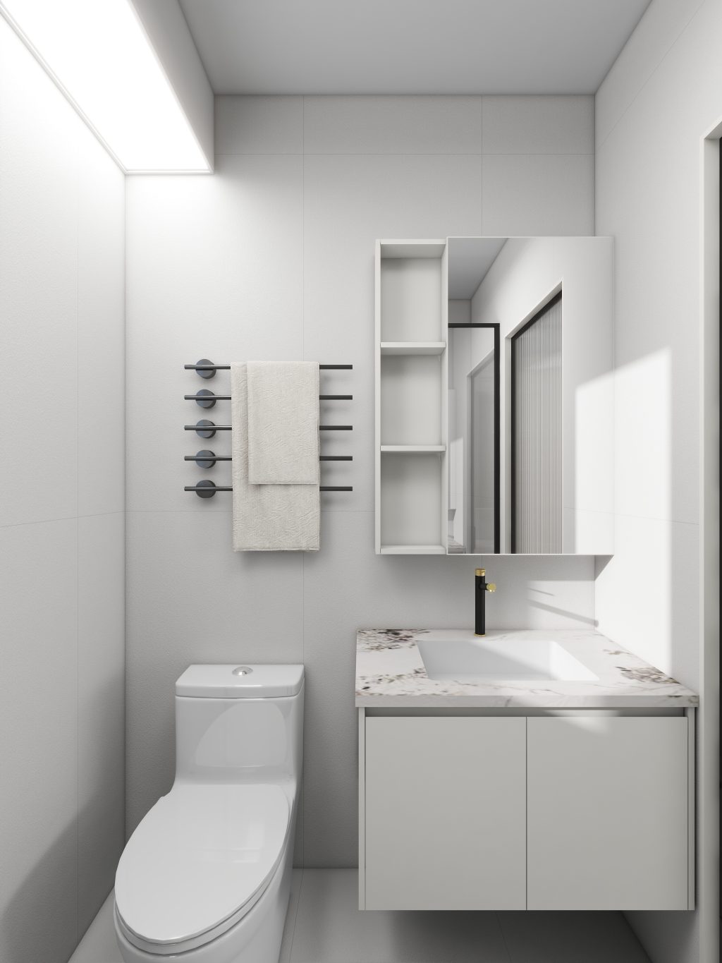 Common Bathroom Top & Bottom Cabinets (5 feet)