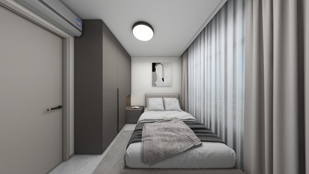 Bedroom 1 Casement Wardrobe with Side Table (5 feet)