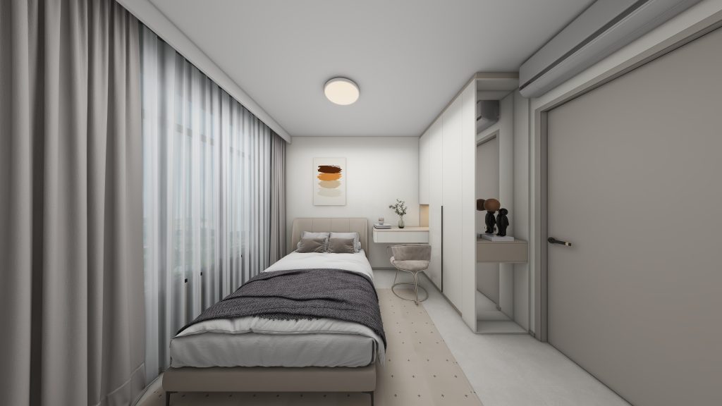 Bedroom 1 Casement Wardrobe with Dressing Table (7 feet)