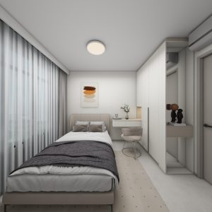 Bedroom 1 Casement Wardrobe with Dressing Table (7 feet)