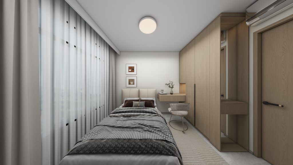 Bedroom 1 Casement Wardrobe with Dressing Table (7 feet)