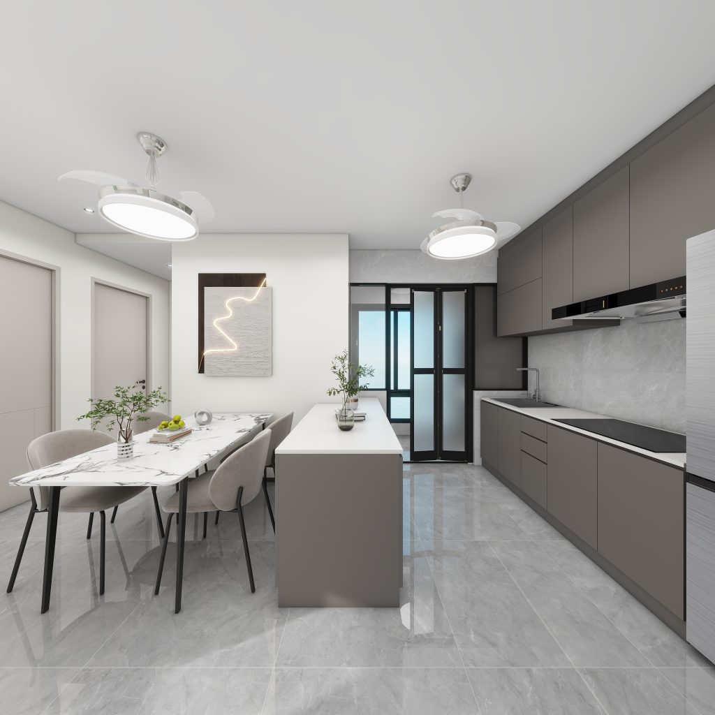Kitchen Island with Sintered Stone  (6 feet)