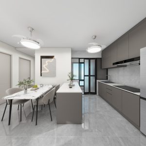 Kitchen Island with Sintered Stone  (6 feet)