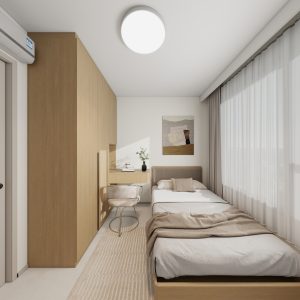 Bedroom 1 Casement Wardrobe with Dressing Table (7 feet)