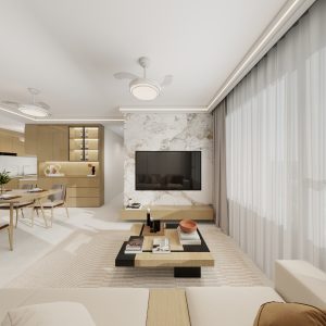 Living Suspended Tv Console & Feature Wall  (7 feet)