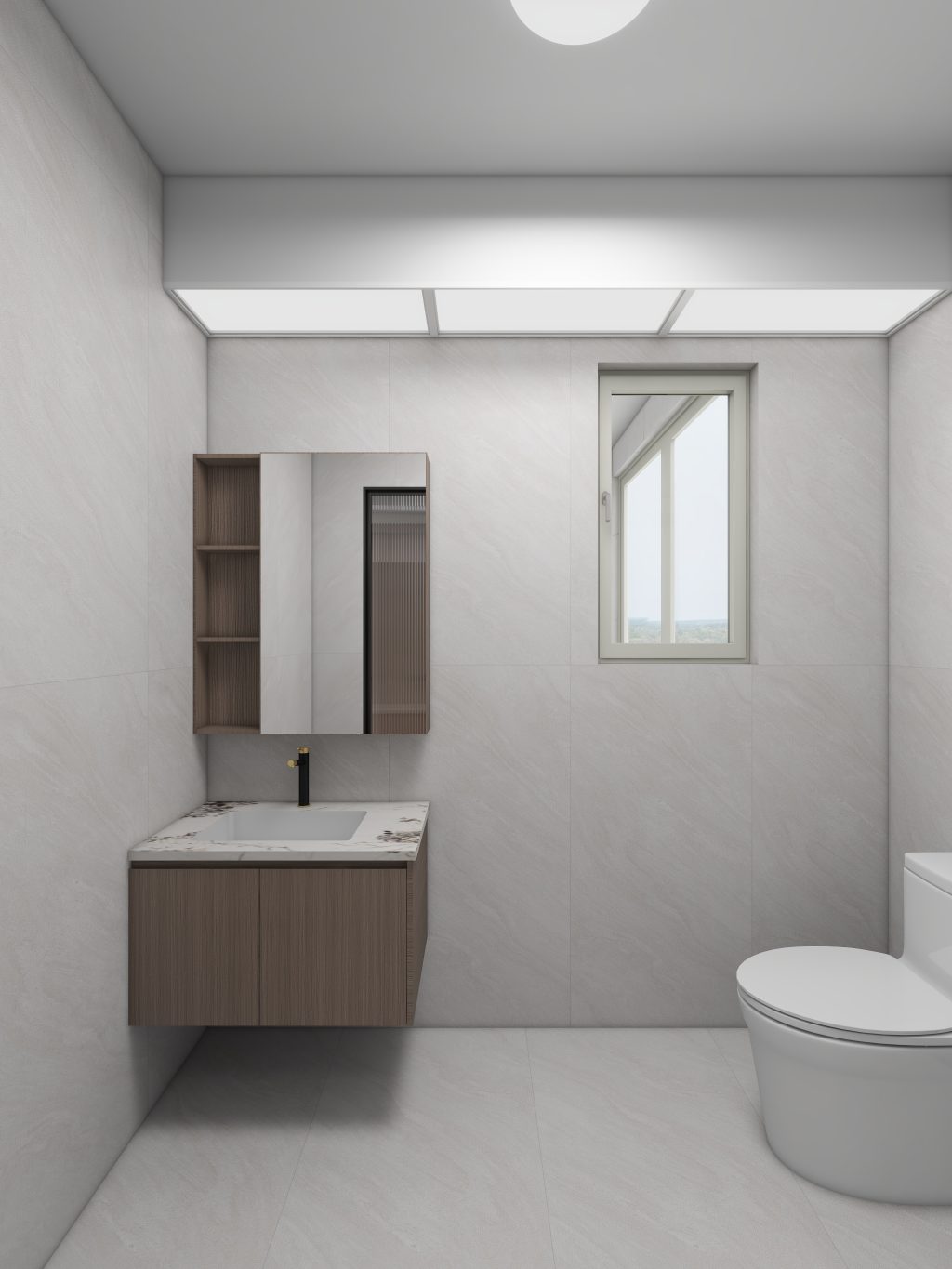 Bathroom Odd Shape Shower Screen (3 feet)