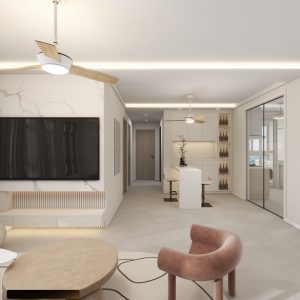 Living Suspended Tv Console & Feature Wall  (6 feet)
