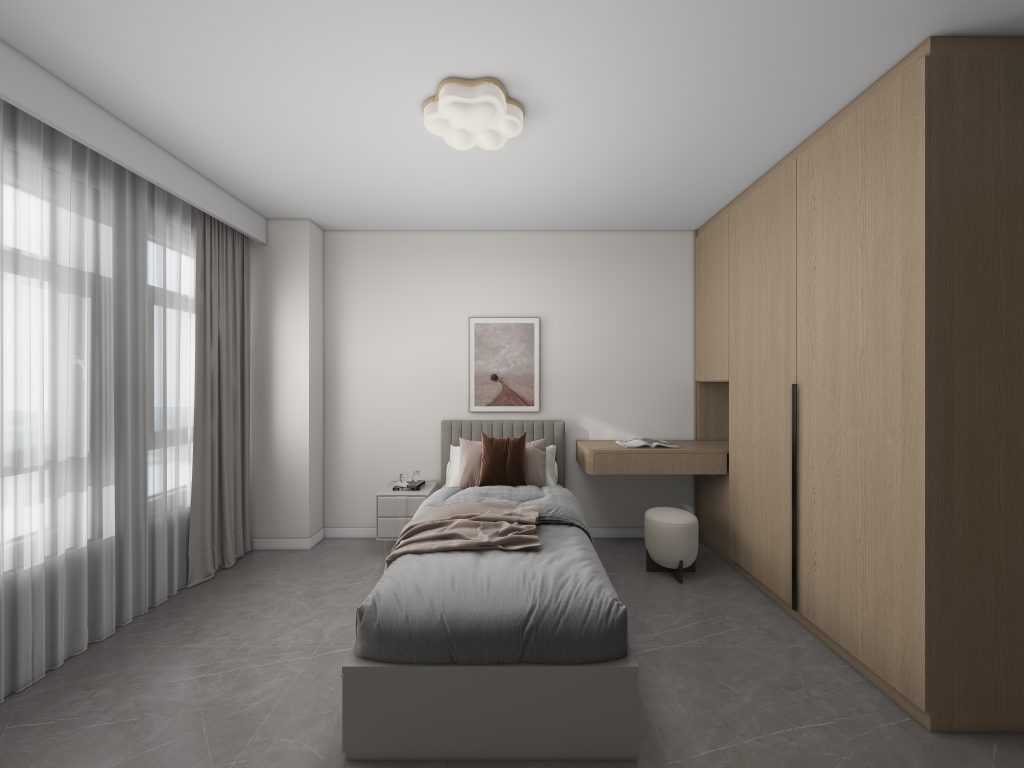 Bedroom 1 Casement Wardrobe with Dressing Table  (7 feet)