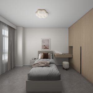 Bedroom 1 Casement Wardrobe with Dressing Table  (7 feet)