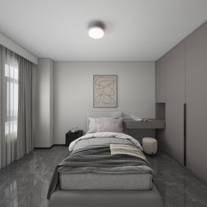 Bedroom 1 Casement Wardrobe with Dressing Table  (7 feet)