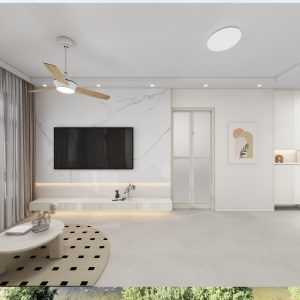 Living Suspended Tv Console & Feature Wall  (9 feet)