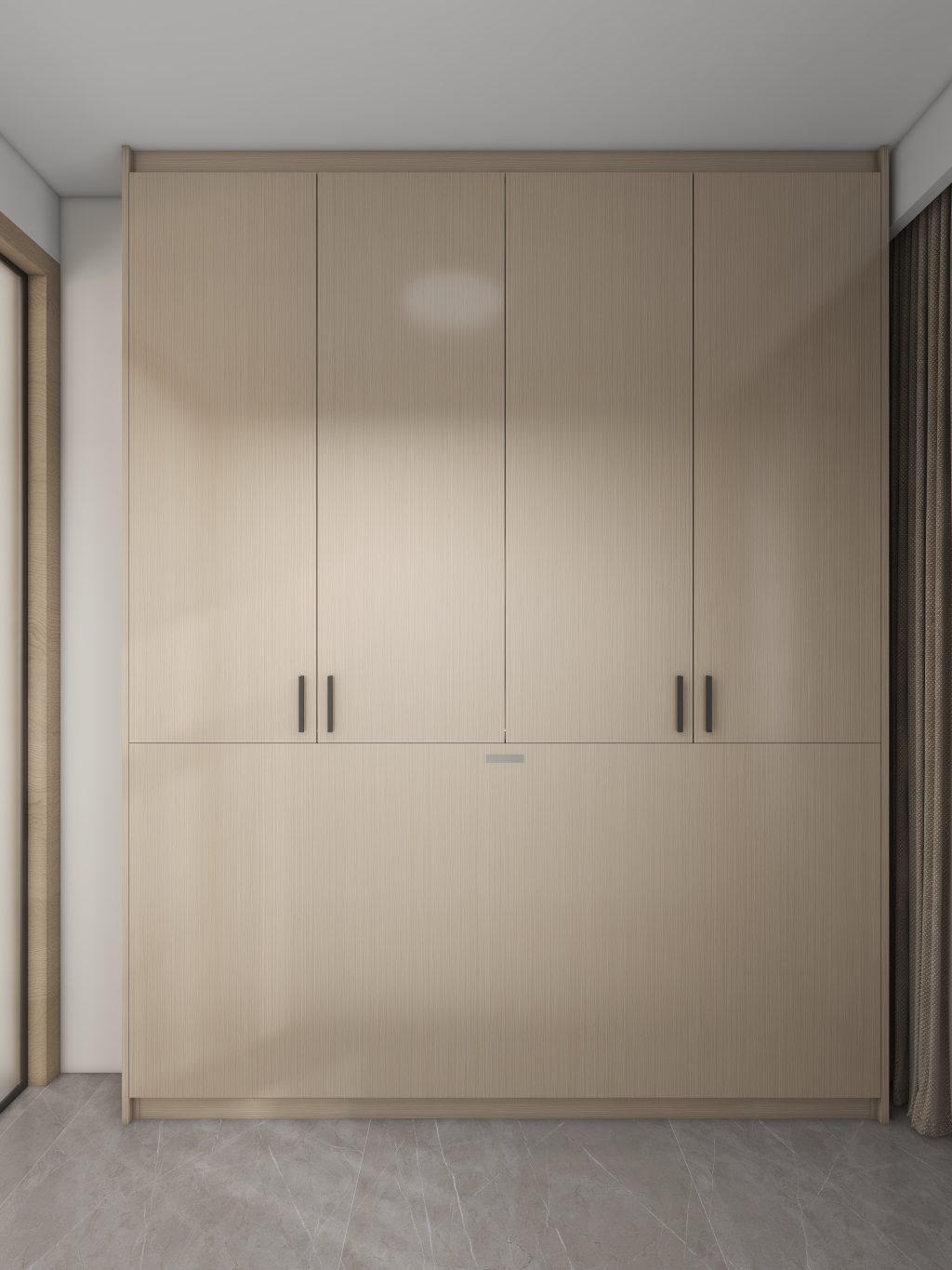 Bedroom 1 Full Height Space Saving Beds with Storage Cabinet (7 feet)