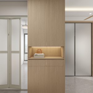 Full Height Display Cabinet  with open Shelves with LED light (2 feet)